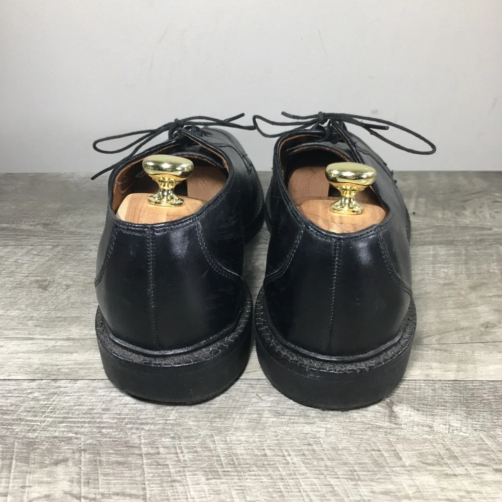 Mens Allen Edmonds Ashton Derby Leather Split Toe Oxfords Black Shoes Size 10.5
